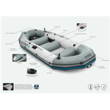 Intex Човен 68376 NP (1) “MARINER 4“ Чотиримісний, Розмір:328x145x48 см