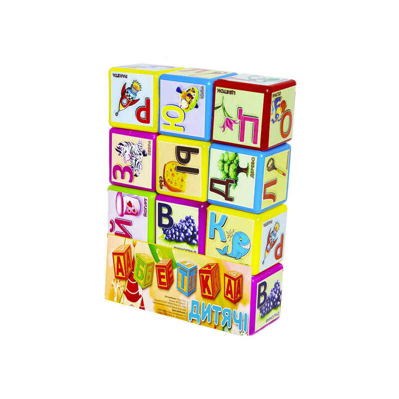 гр Кубики “Абетка“ 12 шт 18231 велика (16) “M Toys“, УКРАЇНСЬКА МОВА