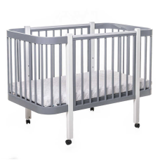 гр Ліжечко БУК “Світанок“ колір сіро-білий, без шухляди DS-9014 (1) маятниковий механізм