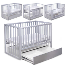 гр Ліжечко БУК “Чарівне“ колір - сірий, з шухлядою DS-402 (1) маятниковий механізм