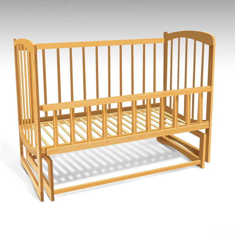 гр Ліжечко дерев. маятник - відкидний борт “Комета“ С-80598 (1) вільха - колір світло-коричневий