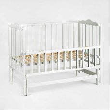 гр Ліжечко дитяче “Анастасія-2“ (1) шарнір-підшипник з відкидною боковиною, бук (Сірий)