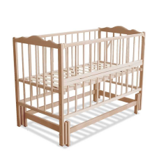 гр Ліжечко дитяче “Ангеліна-2“ (1) шарнір-підшипник з відкидною боковиною, бук (Натуральна)