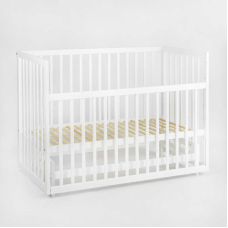 гр Ліжечко дитяче “Софія-2“ - шарнір-підшипник з опускною боковиною, біла палочка (Білий)