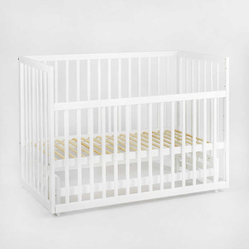 гр Ліжечко дитяче “Софія-2“ - шарнір-підшипник з опускною боковиною, біла палочка (Білий)