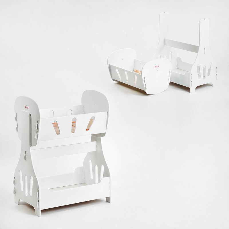 гр Ліжечко для ляльок качалка, двоярусне №8005 (1) біле “МАСЯ“ в коробці гр Ліжечко для ляльок качалка, двоярусне №8005 (1) біле “МАСЯ“ в коробці