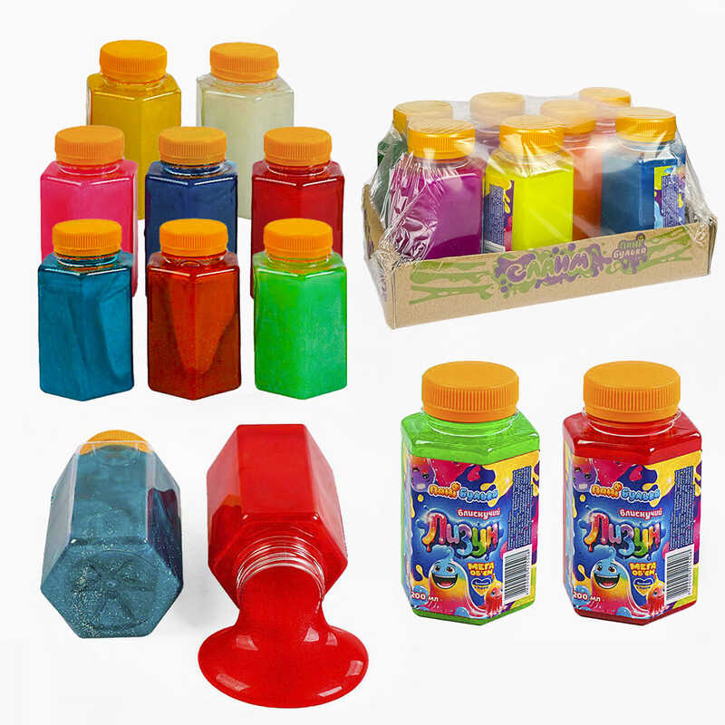 гр Лизун блискучий “Мега об`єм“  66816 ЦІНА ЗА 7 ШТУК У БЛОЦІ (1) “Пані Булька“, 200 мл, ароматизований, перламутр