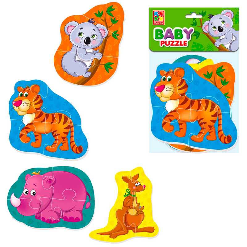 гр М`які бейбі пазли “Малюк зможе. Тигреня та друзі“  VT1106-72 (50)  “Vladi Toys“