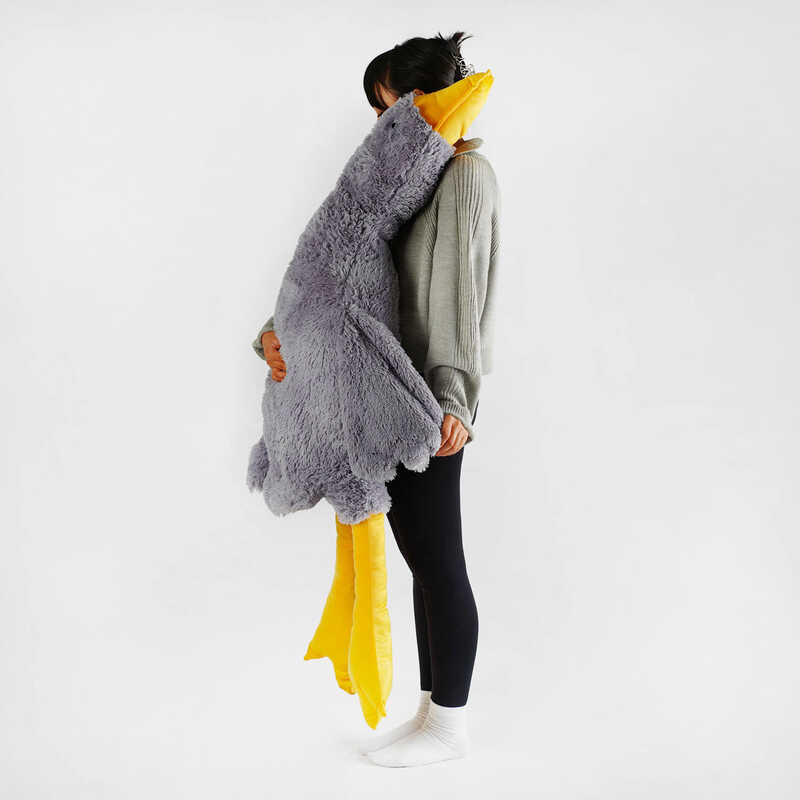 гр М`яка іграшка “Гусак-обіймак“ 43873 (20) висота 160 см, колір сірий, наповнювач холофайбер