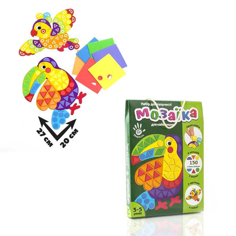 гр М`яка фігурна мозаїка. Тукан VT4511-02 (укр) (12) “Vladi Toys“