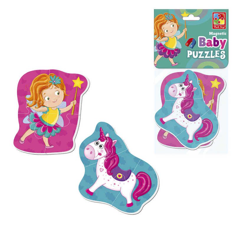 гр Магнітні бебі пазли “Малюк зможе. Фея та єдиноріг“  VT3208-30 (50)  “Vladi Toys“