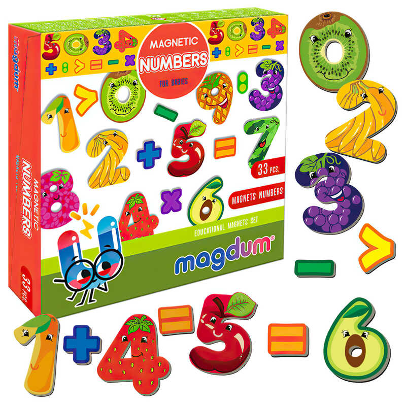 гр Магнітна гра “Numbers“ ML4031-38 EN (10) “Magdum“, 35 магнітів, в коробці