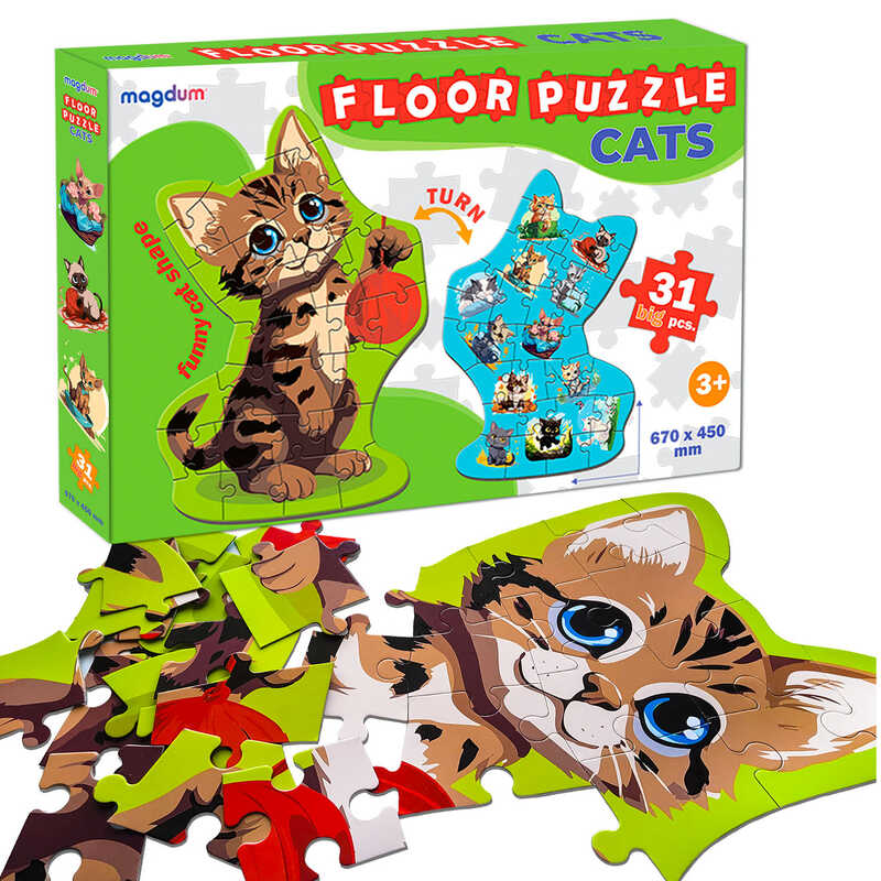 гр Максі-пазл “Кіт Магдум“ МЕ 5032-32 (20) “Ludum“, 31 елемент, двосторонній, в коробці