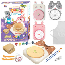 гр Маленький гончар 62018 (12) “4FUN Game Club“, 4 види, USB-кабель, автоматичний гончарний круг, глина, фарби, пензлики, інструменти, в коробці, ВИДАЄТЬСЯ ТІЛЬКИ МІКС ВИДІВ