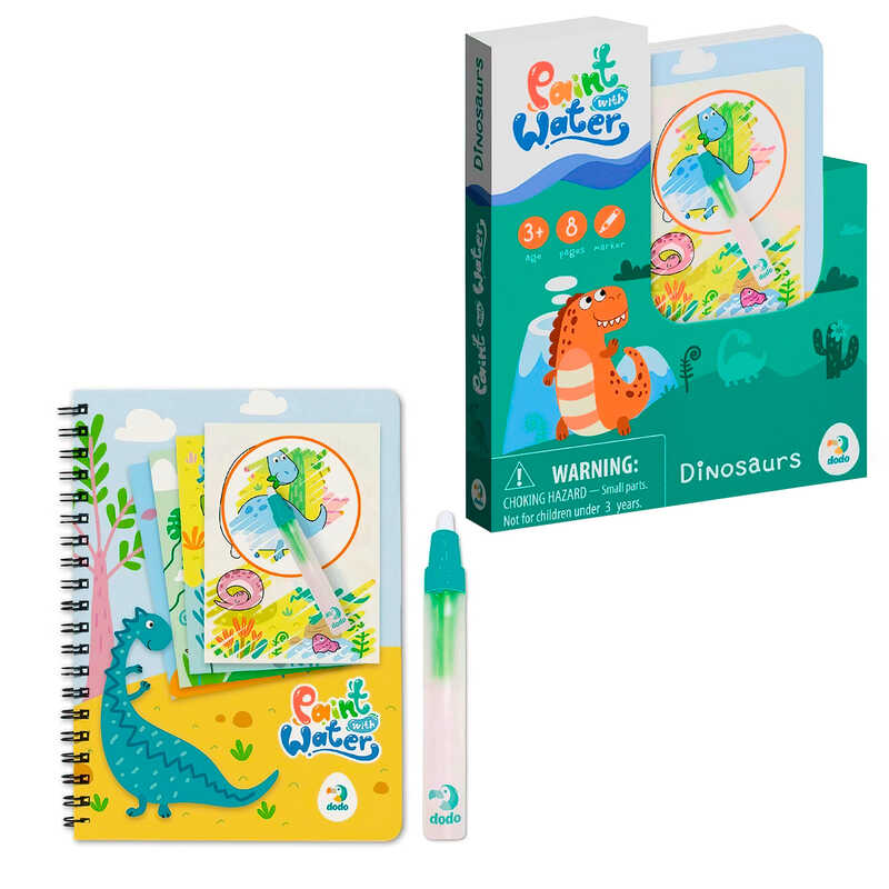 гр Малюй водою “Динозаври“ 300310 (150) “DoDo“, 8 сторінок, маркер, в коробці