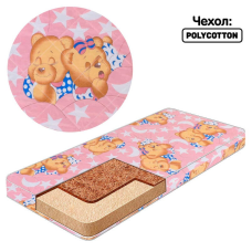гр Матрац дит. ортоп. “Малятко-2“ 11122233 полікотон 601206 см., колір рожевий “Сплячий ведмедик“ (1) “Homefort“