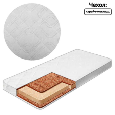 гр Матрац дитячий ортопедичний “Twins“ 2050081 NEW КПК білий (12см) КПК (стрейч-жаккард) 60*120*12 см. білий “Homefort“