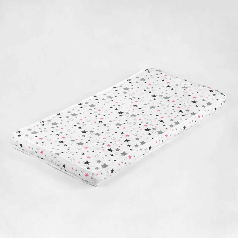 гр Матрац КП AnMar зірки рожево-сірі на білому фоні 207137 (1)