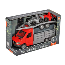 гр Машина “Mercedes-Benz Sprinter“ бортовий з лафетом 39669 (червоний) (6) “Tigres“ відчиняються двері кабіни, 2 машинки, в коробці