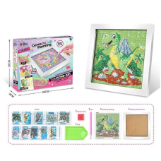 Алмазна мозаїка A 5501 E (96/2) “Дракончик”, стрази, ручка, лоток, рама, в коробці