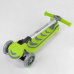 Самокат триколісний 46987 (4) Best Scooter, САЛАТОВИЙ, складне алюмінієве кермо, 4 колеса PU зі світлом, d = 12 см