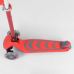 Самокат триколісний 92606 (4) Best Scooter, ЧЕРВОНИЙ, складне алюмінієве кермо, 4 колеса PU зі світлом, d = 12 см