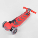 Самокат триколісний 92606 (4) Best Scooter, ЧЕРВОНИЙ, складне алюмінієве кермо, 4 колеса PU зі світлом, d = 12 см