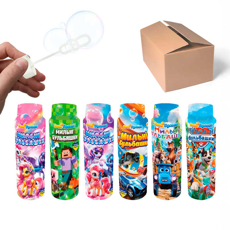 гр Мильні бульбашки 17151 ЦІНА ЗА 39 ШТ (1) “Пані Булька“, 6 ВИДІВ У БЛОЦІ, 100 мл