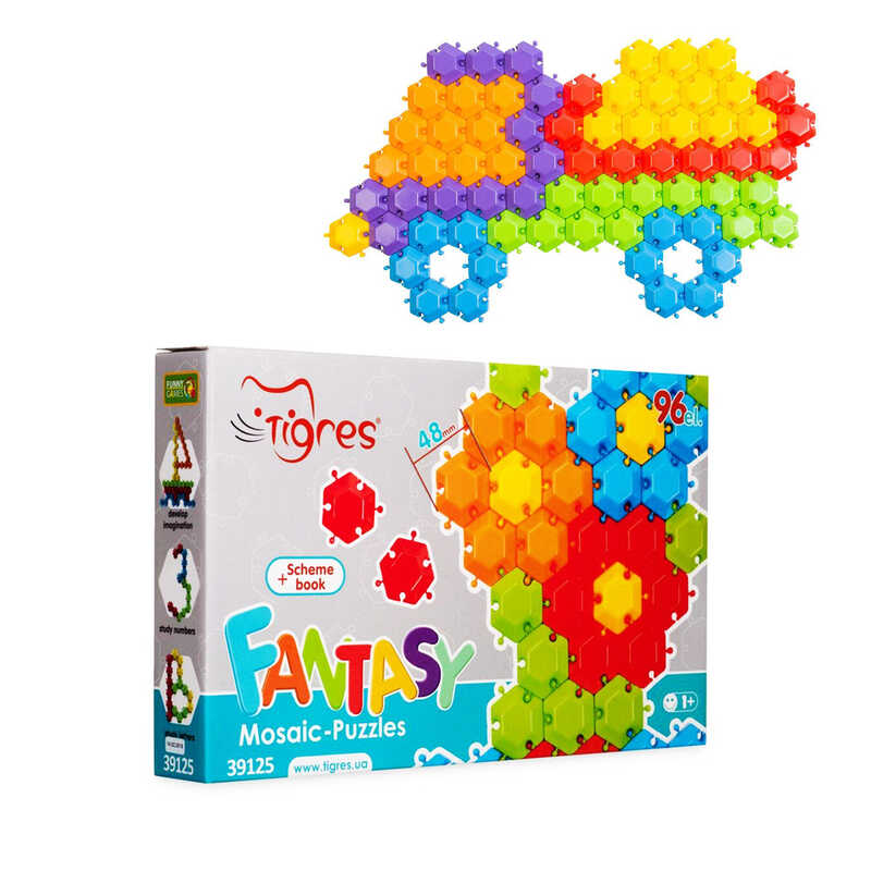 гр Мозаїка “Фантазія“ 39125 (13) “Tigres“, 96 елементів, в коробці