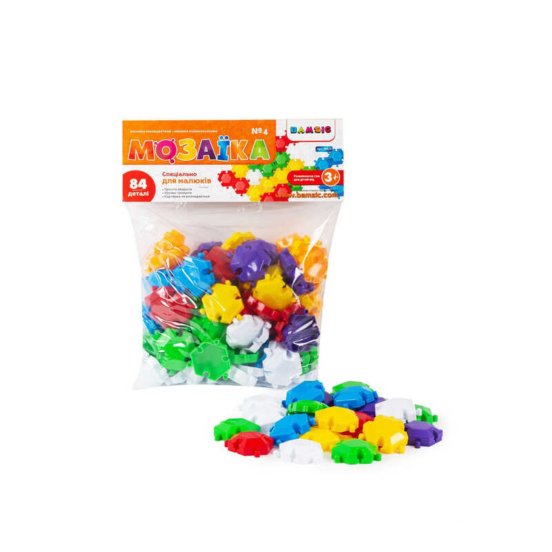 гр Мозаїка різнокольорова №4 069/4 (84шт) (13) “BAMSIC“, 84 елемента, в пакеті гр Мозаїка різнокольорова №4 069/4 (84шт) (13) “BAMSIC“, 84 елемента, в пакеті