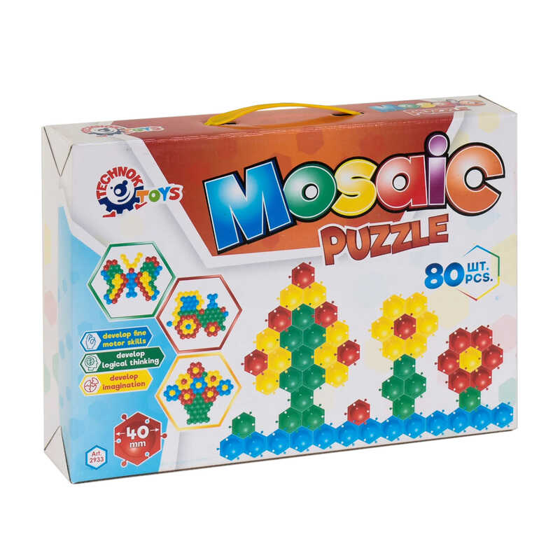 гр Мозаїка 80 ел. 2933 (15) “Technok Toys“, 80 елементів, розмір деталі - 4 см, у коробці