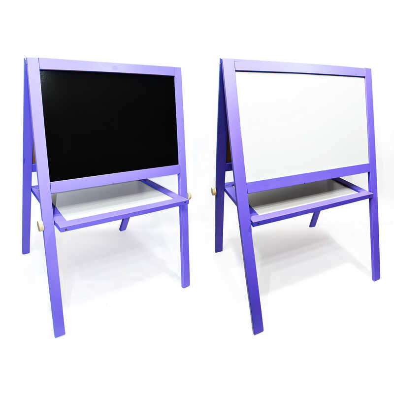 гр Мольберт вел. (1) магнітний, фіолетовий, 08769 “ІГРУША“ / Дошка ш60 * в40см, Підставка ш100 * в65см / 