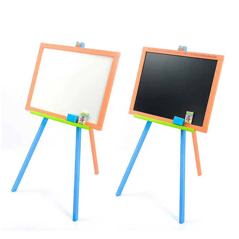 гр Мольберт магнітний “Мася“ - кольоровий 130 + НОГИ (10) / Дошка Ш40 * в55см, Висота 100см / матеріал / сосна.