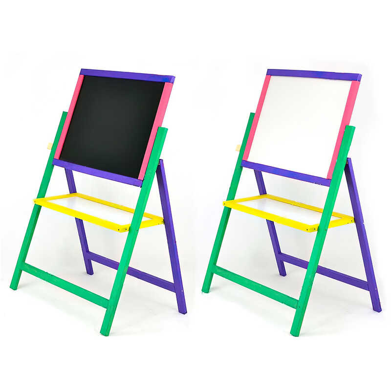 гр Мольберт магнітний обертається “Мася“ - кольоровий 150 (10) / Дошка Ш40 * в55см, Підставка Ш55 * в110см / матеріал / сосна.