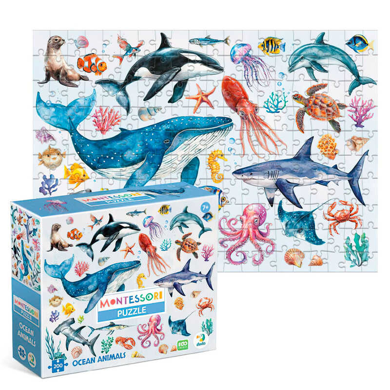 гр Монтессорі пазл “Океанічні тварини“ 300630 (24) “DoDo“, 200 деталей, 33х47 см, в коробці гр Монтессорі пазл “Океанічні тварини“ 300630 (24) “DoDo“, 200 деталей, 33х47 см, в коробці