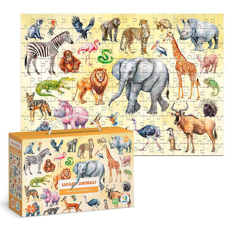 гр Монтессорі пазл “Тварини Сафарі“ 300628 (16) “DoDo“, 200 елементів, 33х47 см