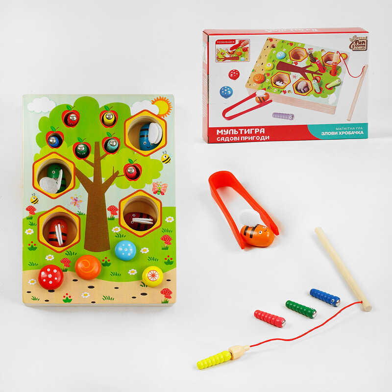 гр Мультигра Садові пригоди 78396 (48) “4FUN Game wood Club“, магнітна гра, бджілки, грибочки, у коробці гр Мультигра Садові пригоди 78396 (48) “4FUN Game wood Club“, магнітна гра, бджілки, грибочки, у коробці