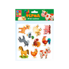 гр М’які наліпки “Ферма“ (40)  - VT4210-08  “Vladi Toys“