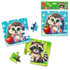 гр М’які пазли “Єнот та їжачок“ VT1102-36 (24) “Vladi Toys“, 2 пазли, 9 елементів та 16 елементів,в пакеті