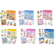 Алмазна мозаїка C 53020 (60) 6 видів, картина + наліпки, з брелком, в коробці, ВИДАЄТЬСЯ ТІЛЬКИ МІКС ВИДІВ