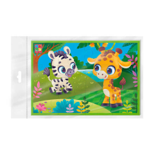 гр М’які пазли “Зебра та жираф“ A5 VT1104-21 (50) “Vladi Toys“, 12 елементів, у пакеті
