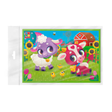 гр М’які пазли “Корівка та овечка“ A5 VT1104-23 (50) “Vladi Toys“, 12 елементів, у пакеті