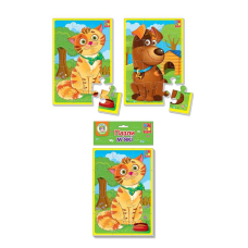 гр М“які пазли А5 “Котик та песик“ VT 1103-43 (25) укр “Vladi Toys“, 18 елементів