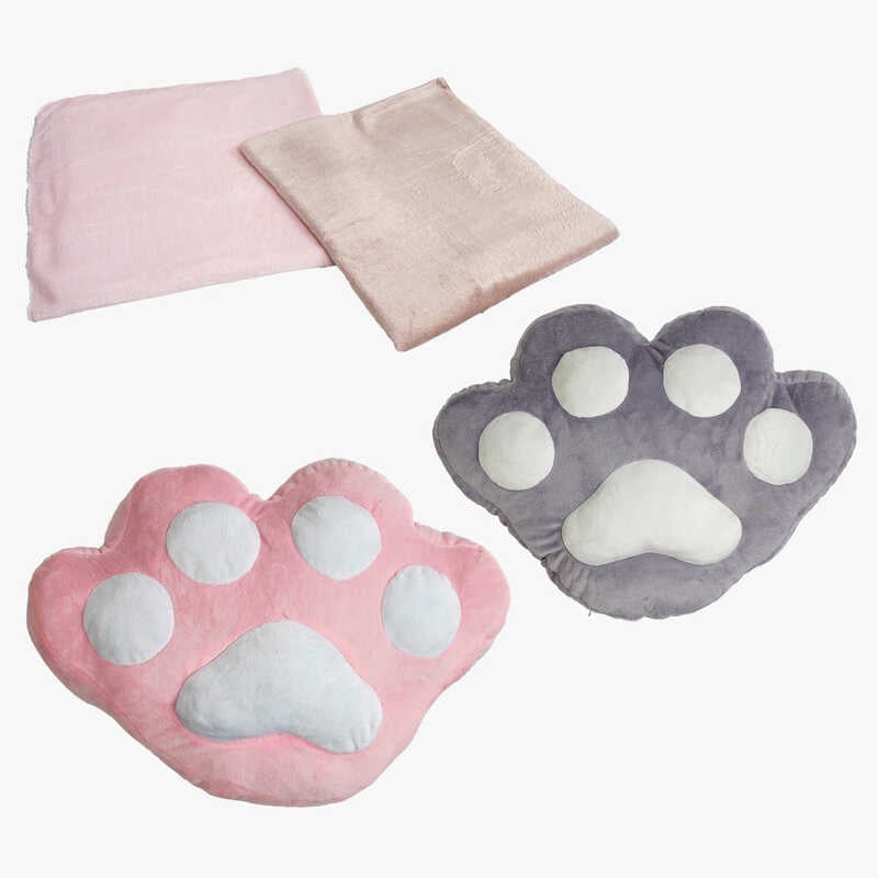 гр М’яка іграшка “Лапка-плед“ 81293 (1) 2 види, 30 см, розміри пледа: 100х80 см