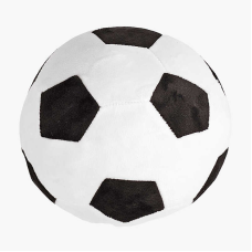 гр М’яка іграшка м’яч 23066 колір біло-чорний, 22см (1) “Bimbo“