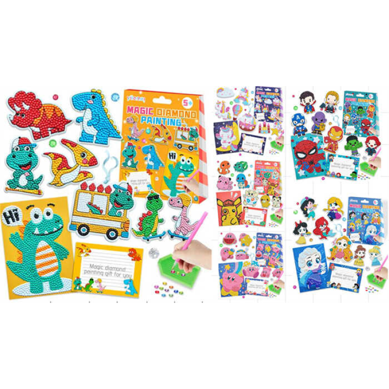 Алмазна мозаїка C 64273 (250) 6 наліпок, закладка, листівка, інструменти, в коробці