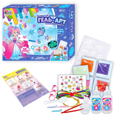 гр Набір “Гель Арт“ 65994 (36/2) “4FUN Game Club“, “Сніжна принцеса“, 2 пляшечки з гелем, молди, склянки, блискітки, основи для прикрас, пінцет, наліпки, у коробці