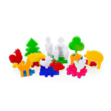 гр Набір “Ферма №2“ 115/16 (12) “BAMSIC“ 22 деталі, фігурки людей, фігурки тварин, у валізі