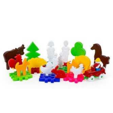 гр Набір “Ферма №3“ 115/17 (8) “BAMSIC“ 39 деталей, фігурки людей, фігурки тварин, у відрі