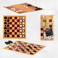 гр Шашки набір в пакеті S 0011 (50) “M Toys“, шашки, шахи, нарди, в пакеті